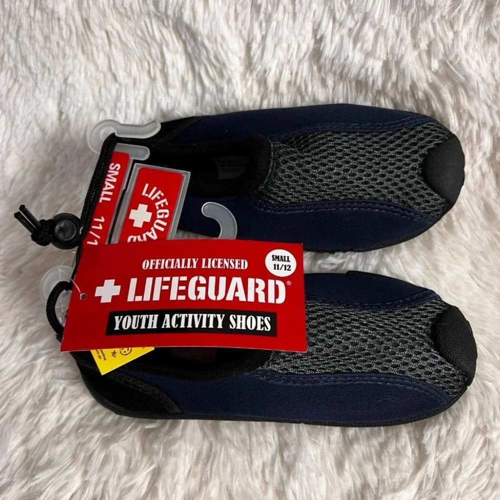 LIFEGUARD Boy's Size Small 11/12 Navy blue & Gray Water Shoe